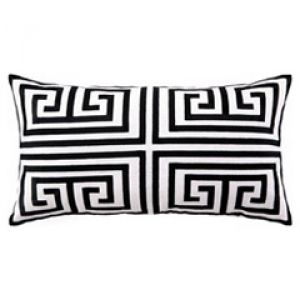 Trina Turk Greek Key Black Embroidered Linen Pillow.jpg